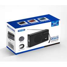 Bocina Radio Portátil Con Linterna Bluetooth Usb Fm Solar - Negro - Ver 9