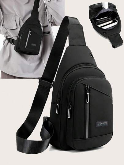 Bolso de cintura de gran capacidad de unicolor y de moda, bolso de pecho, bolso universitario, bolso de papá para el verano, bolso multifuncional para libros para la universidad, regalo para estudiantes, bolso de hombre, bolso bandolera, bolso de viaje, regalo divertido, regalo de vacaciones, regalo de Acción de Gracias, regalo de invierno, regalo de Navidad, artículos de viaje, regalo para papá, regalo para novio, bolso negro, artículos de vacaciones, riñonera, regreso a la escuela, bolso deportivo, suministros escolares de primavera, graduación, bolso pequeño, bolso de Body, accesorios de senderismo