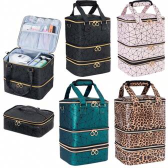 Large Capacity Nail Polish Organizer Bag Holds 60 Bottles Of Nail Polish And Nail Kit, Portable Nail Polish Storage Organizer Nail Polish Bag Nail Polish Supplies Organizer Nail Tech, Nail Polish Tissue Box, 3-Layer Nail Polish Box With Dividers, Detachable Nail Polish Tissue Bag Holds 60 Nail Polish Bottles And A Nail Light, Nail Tech Supplies Nail Bag, Ideal Gift For Women And Nail Manicurists, Friends, Girlfriends, Girlfriends. Makeup Bag Makeup Bags Makeup Organizer Make Up Organizer Makeup Storage