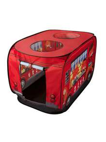 1 pieza Carpa de juego con diseño de coche y animales para bebés, juguete de casa de juegos portátil y plegable sin montaje, diseño ventilado, juguete de cabina de bloques de construcción, regalo de Navidad/Halloween/Acción de Gracias para niños y niñas, incluye carpa (varios estilos disponibles, pelotas no incluidas)