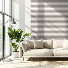 MDF Wood Wall Panels 4 Pcs 3D Fluted Easy Paint Slats DIY Projects Interior Design Stylish Decor Accent Walls - as pic - View 9