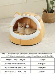 1 件柔软舒适的猫床，猫屋采用透气材料，适合小型、中型和大型猫
