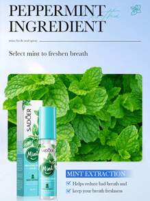 薄荷桃柠檬清新口气喷雾 - 清新口气清洁剂消除口臭喷雾留香便携式清新剂喷雾口气喷雾 - 彩色 - 查看 4