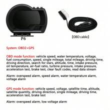 OBD2+GPS Digitale Auto Head-up-Anzeige Fahrtenschreiber Dualmodus Intelligenter Fahrzeugcomputer, Fehlercoderückstellung, Datenstromanzeige, Überschnellungsalarm, Geschwindigkeitsalarm, Auto Elektronisches Zubehör