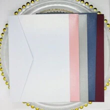 10 个豪华珠光纸信封矩形口袋 - 非常适合婚礼、商务和派对邀请函、照片和礼品卡 - 5.3x7.7 英寸，优雅、无酸，圣诞节 - 10個/套 - 查看 9