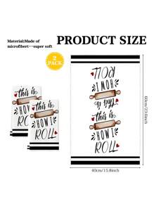 2pcs Funny Kitchen Towels And Dishcloths, Kitchen Towels With Sayings Egg Beater Rolling Pin Absorbent Drying Dish Towel For Cooking, Baking, Home Decorations