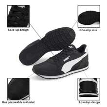 Puma ST Runner V3 NL Casual Sneakers, Low-Top Lightweight Unisex Shoes For Travel And Commute, 384857-01 - Black-puma White - View 6