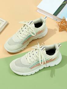 Spring/Summer Women's Multicolor Lightweight Breathable Walking Sneakers, Non-Slip Athletic Fashion Sports Shoes, Mesh Fabric Fitness Casual Trainers