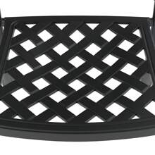 MoolSun Outdoor Furniture 5-Piece Set, Cast Aluminum, Terrace Furniture, Nylon Anti Slip Foot Pads, Wear-Resistant, Anti Slip, Noise Reducing, With Black Frame And Randomly Colored Seat Cushions.