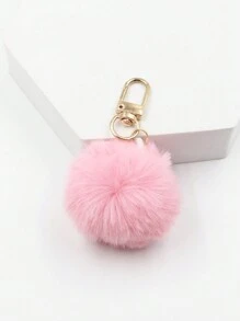 1pc unissex peludo pom-pom chaveiro bonito pelúcia saco charme namorados