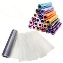 Organza Fabric, Party Backdrop Decoration, Tabletop Center Decor, Chair Back Decor For Wedding, Party, 29CM*2100CM, Organza Bow Chair Back Flower Decor, Organza Backdrop Decor Fabric, Event & Party Decor Organza Backdrop Netting, Outdoor Tent Decor - Multicolor - View 22