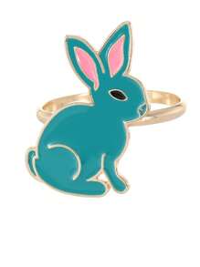 Creative Cute Rabbit Animal Shaped Napkin Ring, Tabletop Decoration