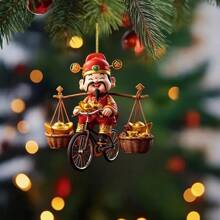 1 Decoración colgante estilo chino del Dios de la Riqueza entregado en tu puerta, adorno plano de acrílico para decoración navideña, decoración de Halloween, decoración de habitación, decoración estética, decoración de dormitorio, decoración del hogar