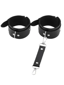 Manette in pelle BDSM, manette da bondage, manette, sesso, sexy, dispositivo di tortura SM Bondage, manette sessuali, manette, giocattoli sessuali a forma di manette, prodotti sessuali, prodotti SM, giocattoli sessuali per adulti, accessori per il bondage seducente per giochi intimi di coppia - regalo di San Valentino