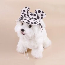 1 件装宠物帽子带耳孔可调节抽绳棒球狗帽适合中小型犬夏季染色猫咪遮阳帽宠物户外徒步运动帽用品