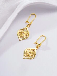 2 chiếc hoa tai thiết kế hình giọt nước độc đáo thời trang sang trọng cho nữ, màu vàng 24K, thiết kế hoa tự làm, quà tặng cho bạn gái, vợ, bạn bè, hoàn hảo để đeo hàng ngày và lễ hội - giọt nước - Xem 3