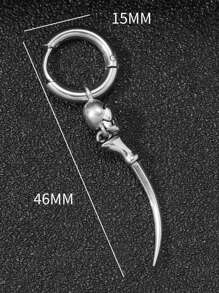 Pendientes góticos vintage estilo calavera con forma de espada de acero inoxidable para hombre, múltiples estilos para elegir, para estilo punk vintage, joyería personalizada adecuada para fiestas, discotecas y reuniones