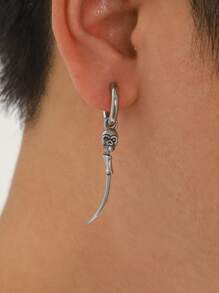 Pendientes góticos vintage estilo calavera con forma de espada de acero inoxidable para hombre, múltiples estilos para elegir, para estilo punk vintage, joyería personalizada adecuada para fiestas, discotecas y reuniones