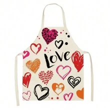 1 件涤纶针织面料，情侣防水烹饪围兜，情人节围裙，非常适合订婚、婚礼、新娘送礼会厨师礼物 - 彩色 - 查看 25