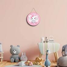 1 pieza Decoración de madera para habitación de bebé, Logo de bienvenida niña/niño, Elefante de moño rosa/azul de 8x8 pulgadas, Decoración de pared con estampado de animales, Adecuado para puertas de hospital, guirnaldas florales y decoración de habitaciones del hogar, Decoración hecha a mano para niñas/niños - multicolor - Ver 7