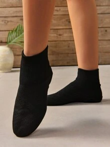 2025 女士高帮舞鞋，透气软底舞蹈运动鞋成人芭蕾舞健身鞋，黑色