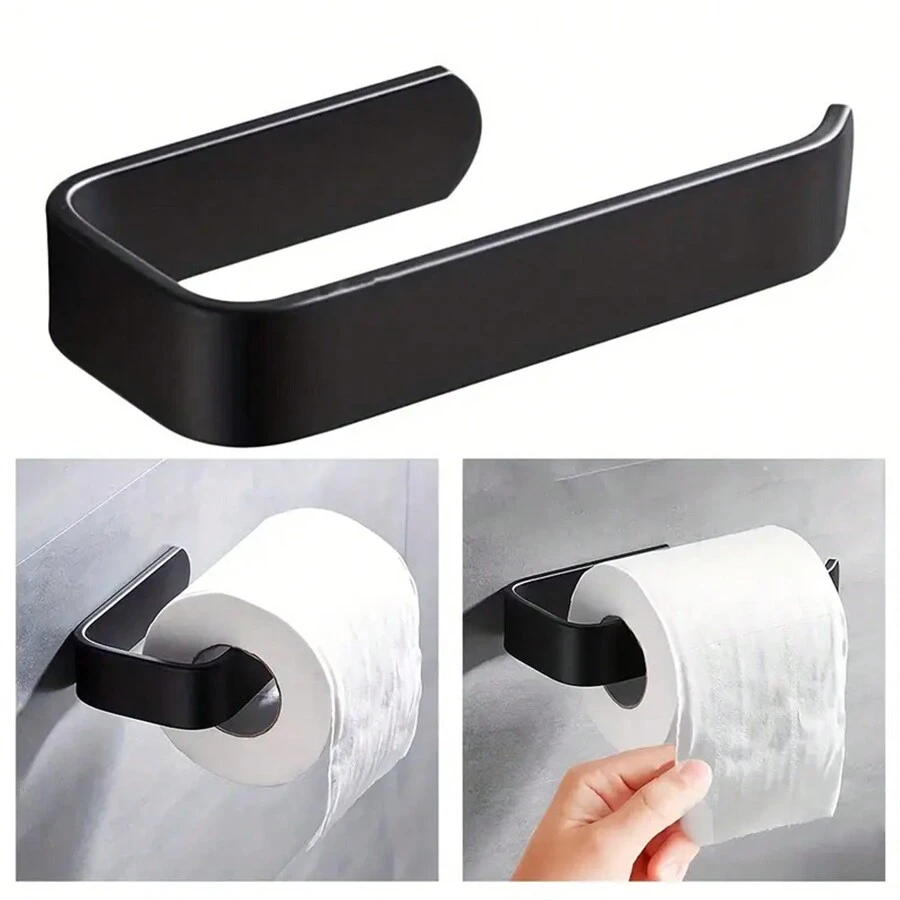 1 件壁挂式卫生纸架，无需打孔纸巾卷，浴室纸巾架，浴室配件柜挂式卷纸架免打孔壁挂式厨房纸巾架家用抹布塑料包装袋收纳架适用于浴室和厨房浴室装饰夏季 - 彩色 - 查看 1