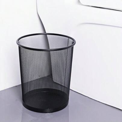 Papelera de Metal con Diseño de Malla Redonda - Cesto de Basura sin Tapa, Estilo Minimalista y Moderno, Ideal para Cocina, Oficina y Hogar, Almacenamiento Creativo, Organizador Ligero y Duradero para Residuos o Reciclaje, Perfecto para Espacios Pequeños o Grandes, Complemento Decorativo Funcional, Fabricado en Hierro de Alta Calidad, Resistente y Fácil de Limpiar, Basurero Versátil para Uso Doméstico u Oficinas