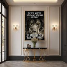 Devil Whispers You Cannot Withstand Storm Warrior Replies I Am The StormLarge Framed Wall Art Decor Canvas Print - For Bedroom, Bathroom, Office-1pc - Multicolor - View 5