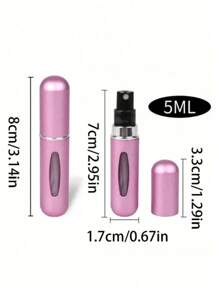 10/5/1 件 5 毫升可再填充香水喷雾瓶，多用途旅行装空香水容器，迷你雾化器口袋香水瓶，适用于婚礼、派对、生日、礼物、日常使用 - 彩色 - 查看 7