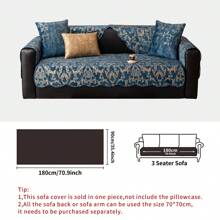 1pc Premium Luxurious Gold Floral Pattern Sofa Slipcover, Non-Slip Home Decor Sofa Cushion Cover, Suitable For Home, Bedroom, Living Room, Office Gifts Birthday Graduation Sofa Cover Couch Cover Sofa Covers Room Decor Living Room Decor