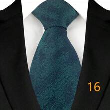 GOADAFOO Corbata de lujo de 8 cm para hombre, con rayas verdes, floral sólido, corbata de cuello tejida jacquard para hombre, novio, negocios, boda, fiesta