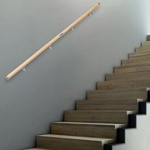 6.6FT Modern Wooden Yellow Color PVC Staircase Handrail With 4pcs Rail Brackets Wall Mount Stair Hand Railing - Wood - View 10