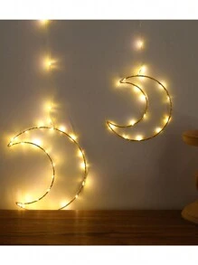 1 pièce Lampe suspendue décorative de lune, simple lustre en fer pour décoration intérieure, convient pour l'éclairage décoratif à la maison lors de festivals comme le Ramadan, les vacances, les scénographies, les maisons, les jardins, le camping, les rassemblements, les mariages et les décorations romantiques dans les cours