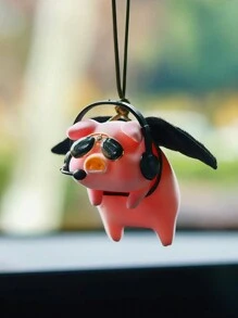 1pc Cartoon Pig Design Car Hanging Ornament