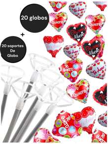 20 globos mas soportes