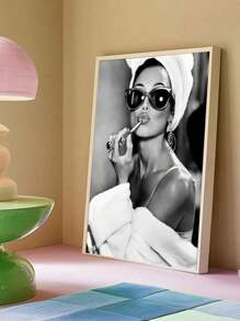 1 件奥黛丽壁画，黑白印刷品，复古时尚照片，旧艺术，海报，时尚墙面装饰无框