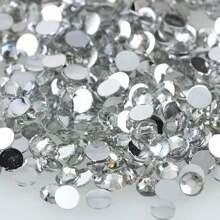 1000pcs Flat Back Resin Rhinestones, Resin Crystals, Round Flat Bottom Resin Gems, For Accessories, Shoes, Clothes, Cosmetics, Bags, Handmade DIY Art Decorations