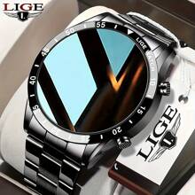 LIGE Full Round Touch Screen Steel Band Call Men's Smartwatch, Sports Tracking Activity Fitness Smartwatch For Men