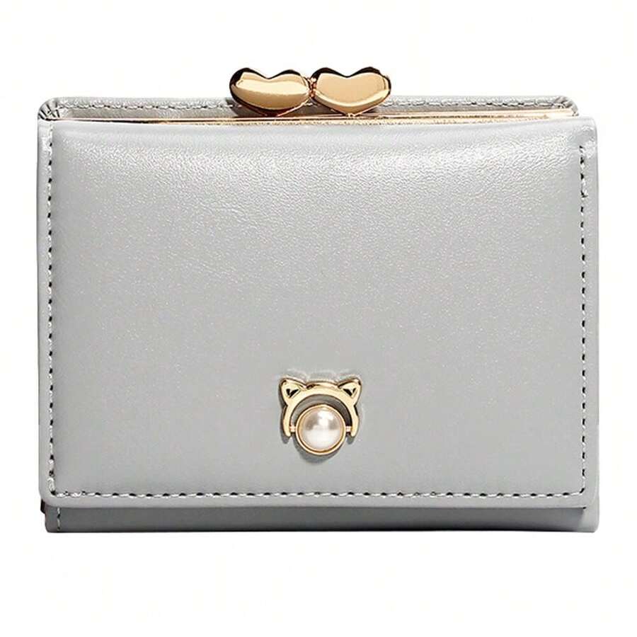 Cartera de mujer AMRINUGL gris, recubierto, gran capacidad, diseño práctico, talla única