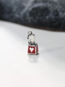 1pc Simple Unique 925 Sterling Silver Lipstick DIY Pendant Women Fine Jewelry Gift