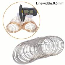 60 Loops/Pack 0.6mm Metal Memory Steel Wire Jewelry Making Beading Collar DIY Jewelry Ring Earrings Steel Wire Winding Bracelet Material Accessories