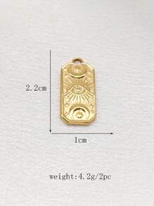 1 件/2 件时尚简约几何珠宝配饰，18K 镀金不锈钢女士项链吊坠，DIY 珠宝用品 - 楓心 - 查看 13