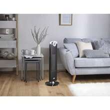 Dimplex 2.5 KW Ceramic Tower Heater Portable Electric Standing Oscillating Floor Standing Heater With Timer And Remote Control For Home Office Black - Black-single - View 2