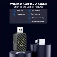 "Wireless CarPlay Adapter & 2-In-1 USB-C Converter, Compatible With IPhone And Android. Portable, Plug-And-Play, Supporting Music Streaming, Phone Calls And Navigation. With Universal Compatibility, Built-In Wireless Technology And No Battery Needed." - Black - View 4