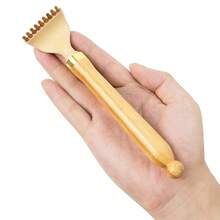 lyanxinlei 1 件背部抓痒器，经典便携式可伸缩竹制背部抓痒器，适合男性和女性 - 米色 - 查看 2
