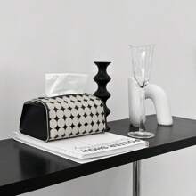 Porta tovaglioli semplice in pelle PU pieghevole, scatola per carta creativa, portatovaglioli, portarotolo di carta da cucina, porta fazzoletti nero, bianco, portafazzoletti tascabile, porta salviette umide