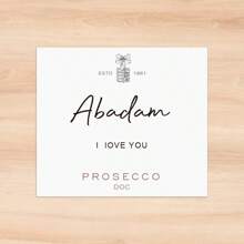 Personalized Waterproof Clear Wine Bottle Stickers For Weddings, Anniversaries, And Special Occasions-Custom Vinyl Label For Prosecco, Champagne, And Spirits-, And Easy To Apply-Premium Quality