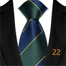 GOADAFOO Corbata de lujo de 8 cm para hombre, con rayas verdes, floral sólido, corbata de cuello tejida jacquard para hombre, novio, negocios, boda, fiesta