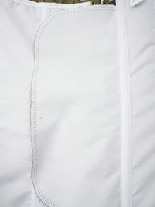 女式嵌花系带后背紧身胸衣短款上衣，适合新年派对、情人节、节日穿着、毕业典礼 - 軍綠色 - 查看 6