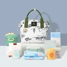 Stilvolle Mutterschaftstasche, Handtasche mit großer Kapazität, lässige Umhängetasche für Mütter und Babys, praktische Windeltasche - Verschiedenfarbig - Übersicht 4